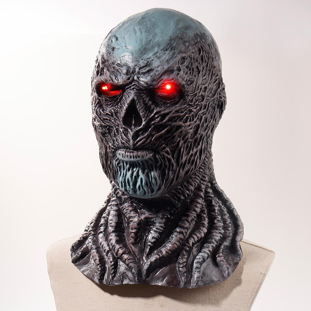 Strange Tale 4 Vecna latex mask headgear, Halloween terror prop with detailed monster design and creepy expression.