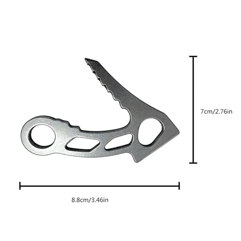 Heavy-duty stainless steel X7AC Pro Series climbing hook by eprolo, designed for extreme and sport climbing activities.