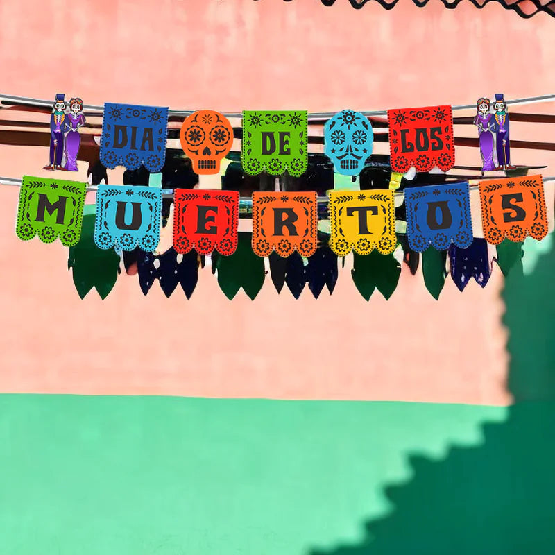 Halloween Skeleton Flag Spiral Hanging Decoration