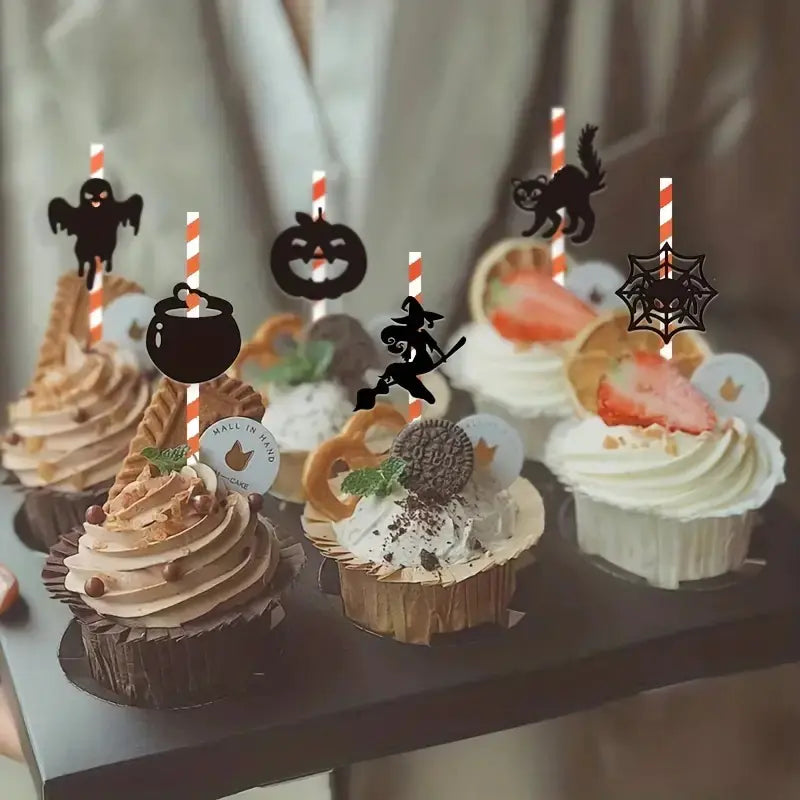 10PCS Halloween Day of the Dead Cake Decoration Set