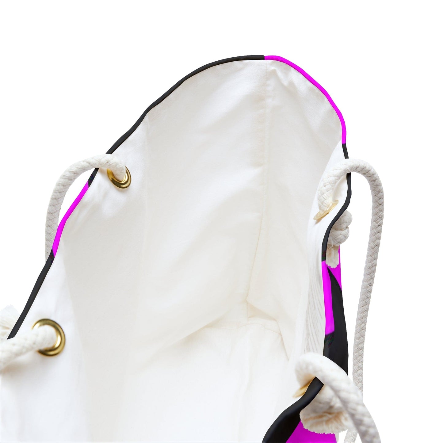 Weekender Tote Bag for Work/school/travel - Black and Pink Pattern-4