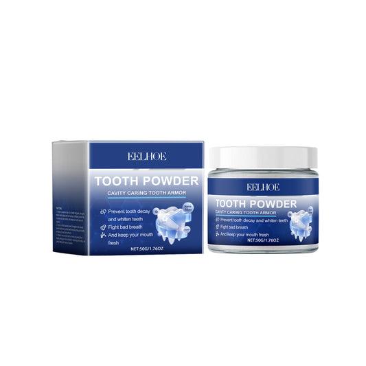 EELHOE Dental Powder Care Gums Fresh Breath Daily Gentle Cleaning Teeth Stains Yellow Powder