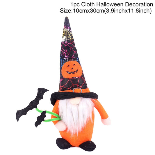 Color: 1style - Halloween Dwarf Doll Ghost Festival Goblin Rudolph Faceless Dolls Holiday Ornaments Window Decorations
