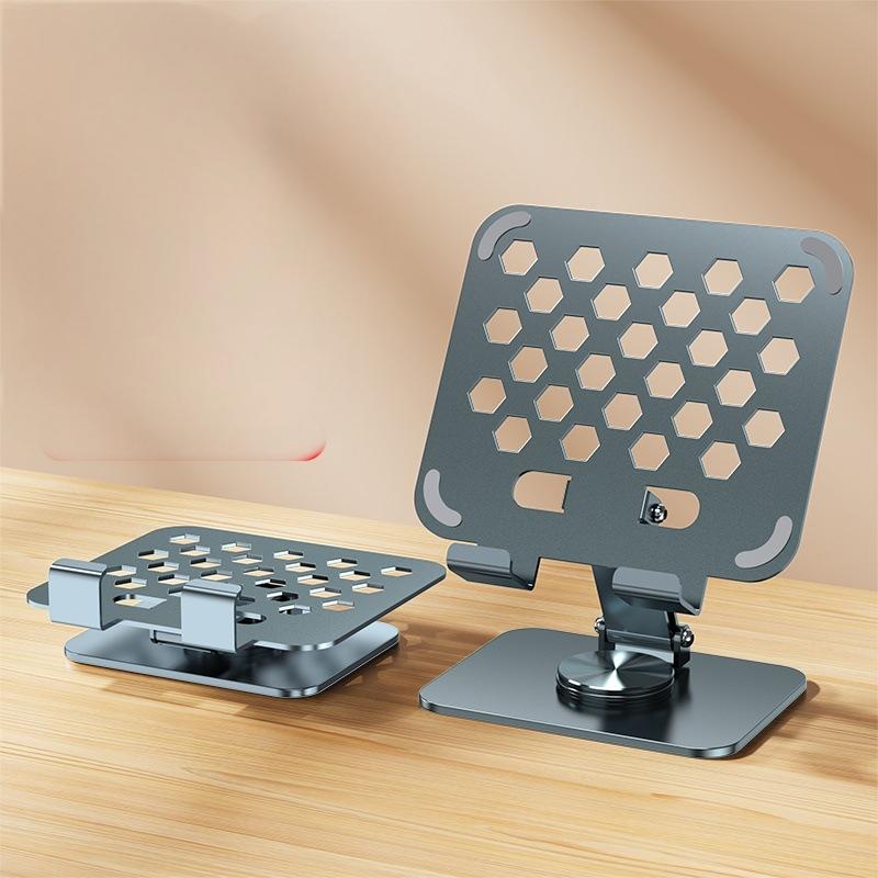 Tablet stand 360 degree rotating folding all metal live streaming learning iPad universal stand for tablets and smartphones