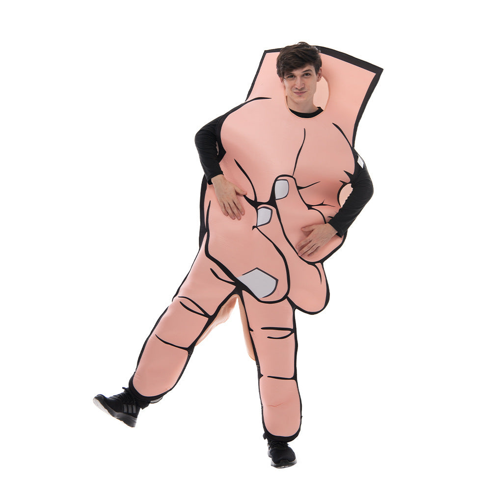 Halloween funny costumes human-shaped scissors hands shape V-shaped sponge stage atmosphere costumes