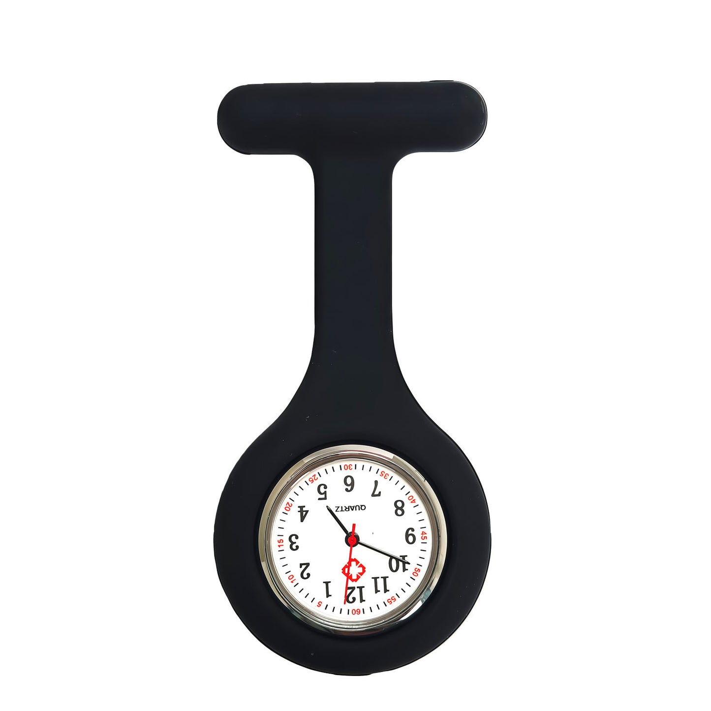 Colorful Silicone Nurse Solid Color Student Exam Pocket Watch Simple Chest Watch Round