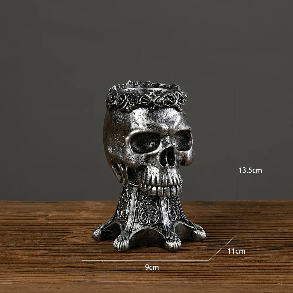 Skull Vase Halloween Decoration for Home Office Desk