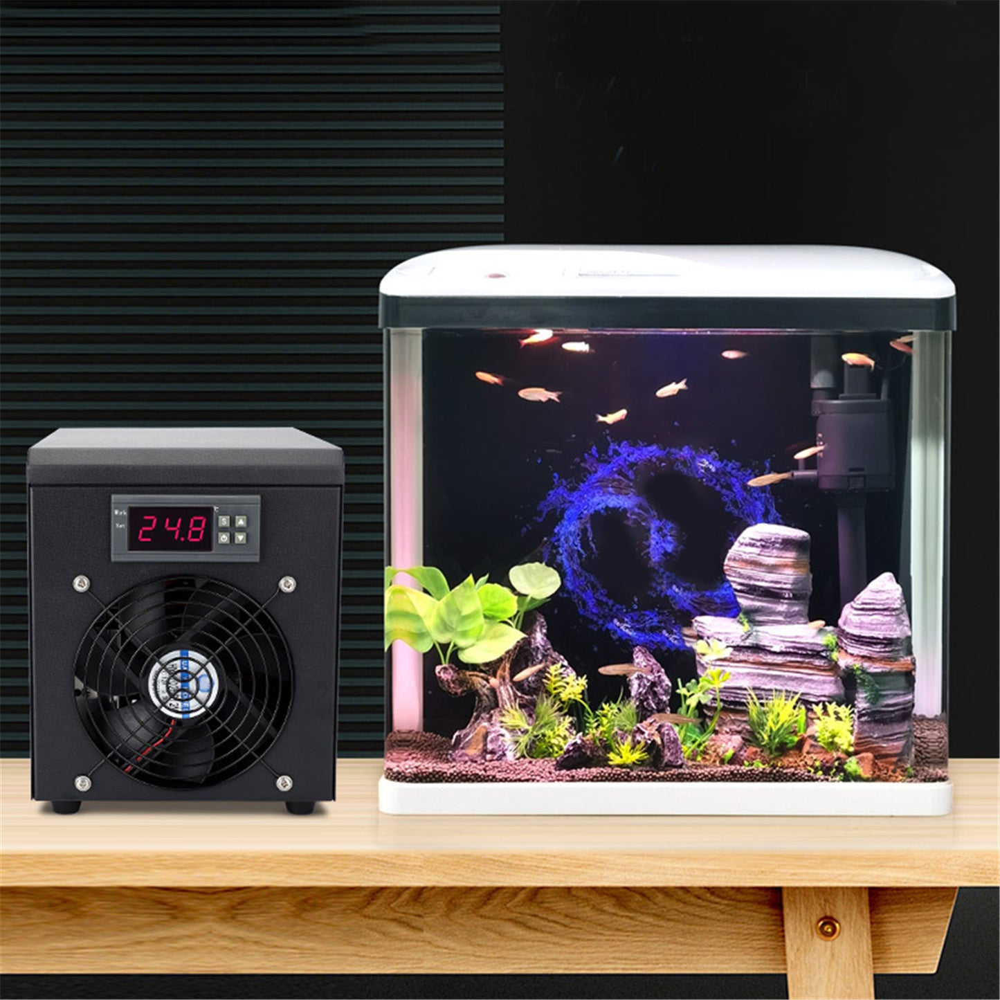 0-100℃ Aquarium Water Chiller 55L Fish Tank Cooler System Temperature Setting Device Constant For Fish Shrimp Breeding Tool