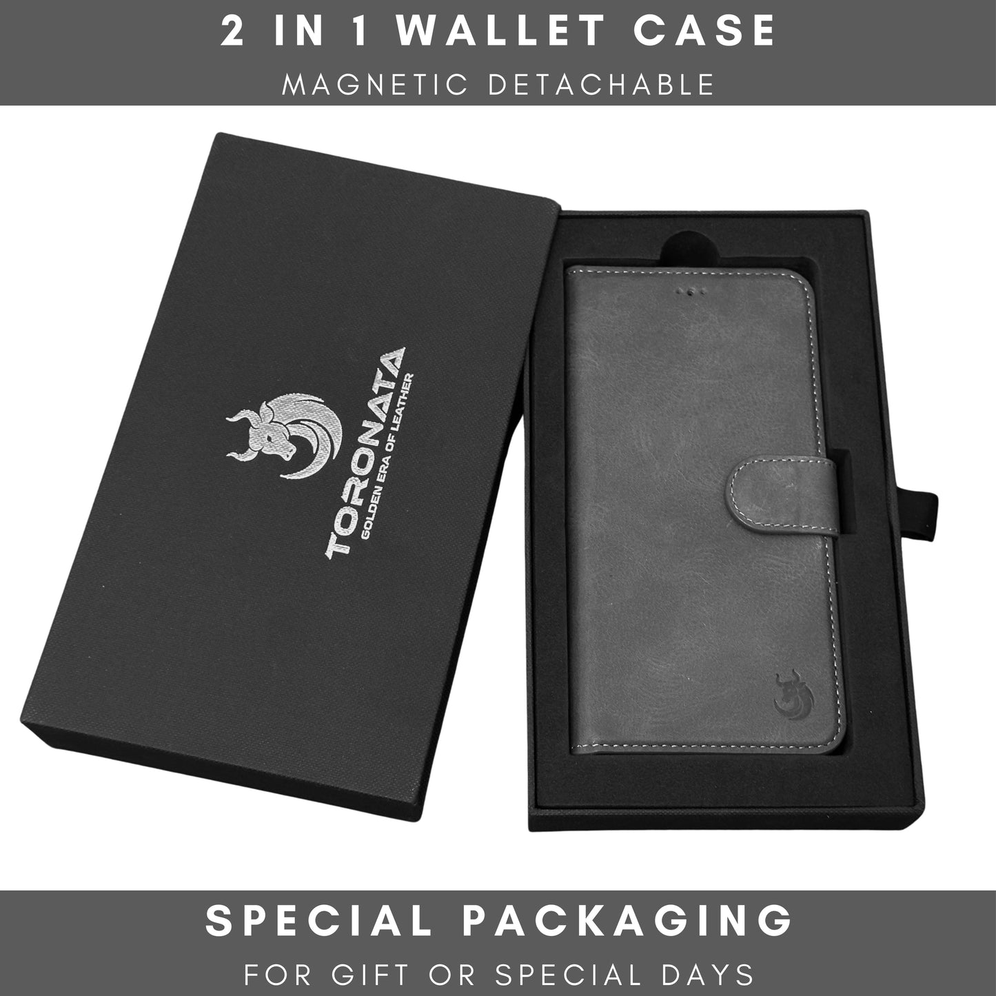 Vegas Premium Leather iPhone 15 Wallet Case with MagSafe | Detachable RFID Blocking Luxury Wallet