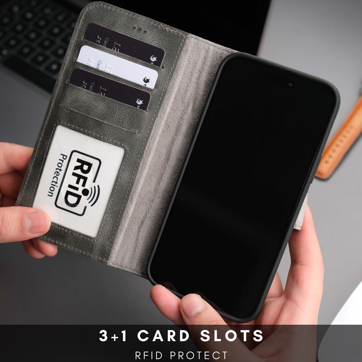 Casper Leather iPhone 14 Plus Wallet Case | MagSafe