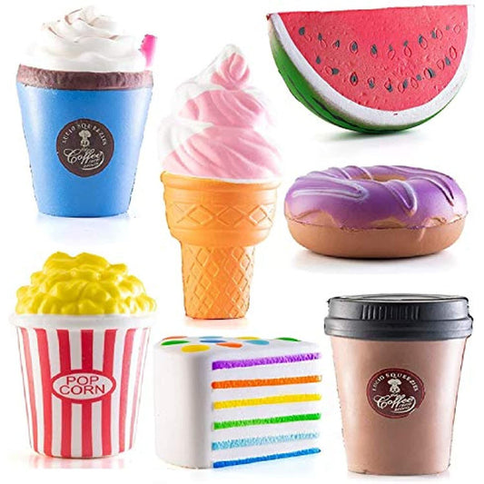 Prextex Soft Squishies Jumbo - Squishy Food Toys - Best Gift and Stress Relief