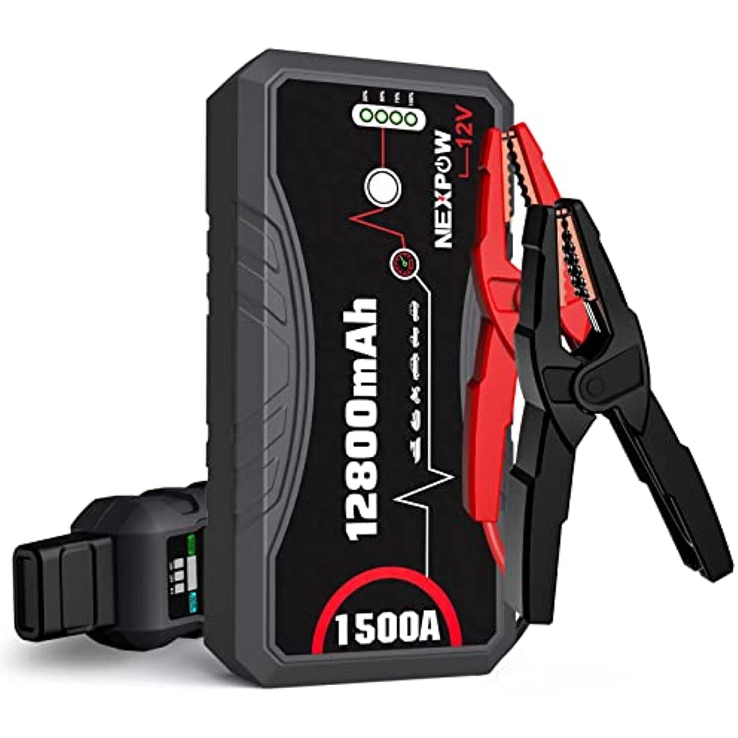 NEXPOW Car Jump Starter, 1500A Peak 12800mAh Battery Starter Q10S (Up to 7.0L - American Smart