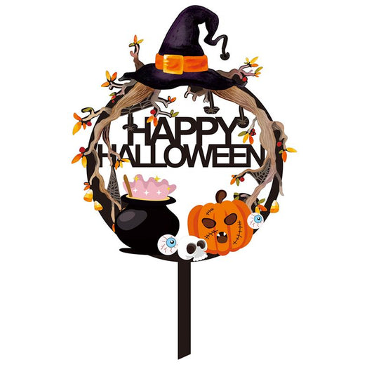 Halloween cake decoration card by ClaudiaG Home featuring spooky themed design for festive cake decorating.