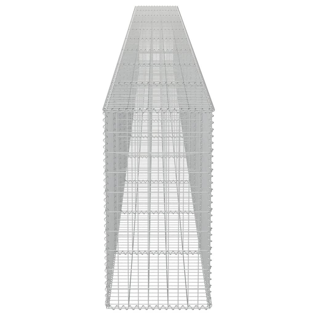 Galvanized steel gabion wall fence panels with covers, measuring 354"x19.7"x39.4", by American Smart, shown in the image.