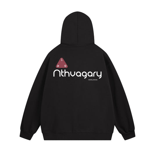 Letter printed hooded sweatshirt - American Smart