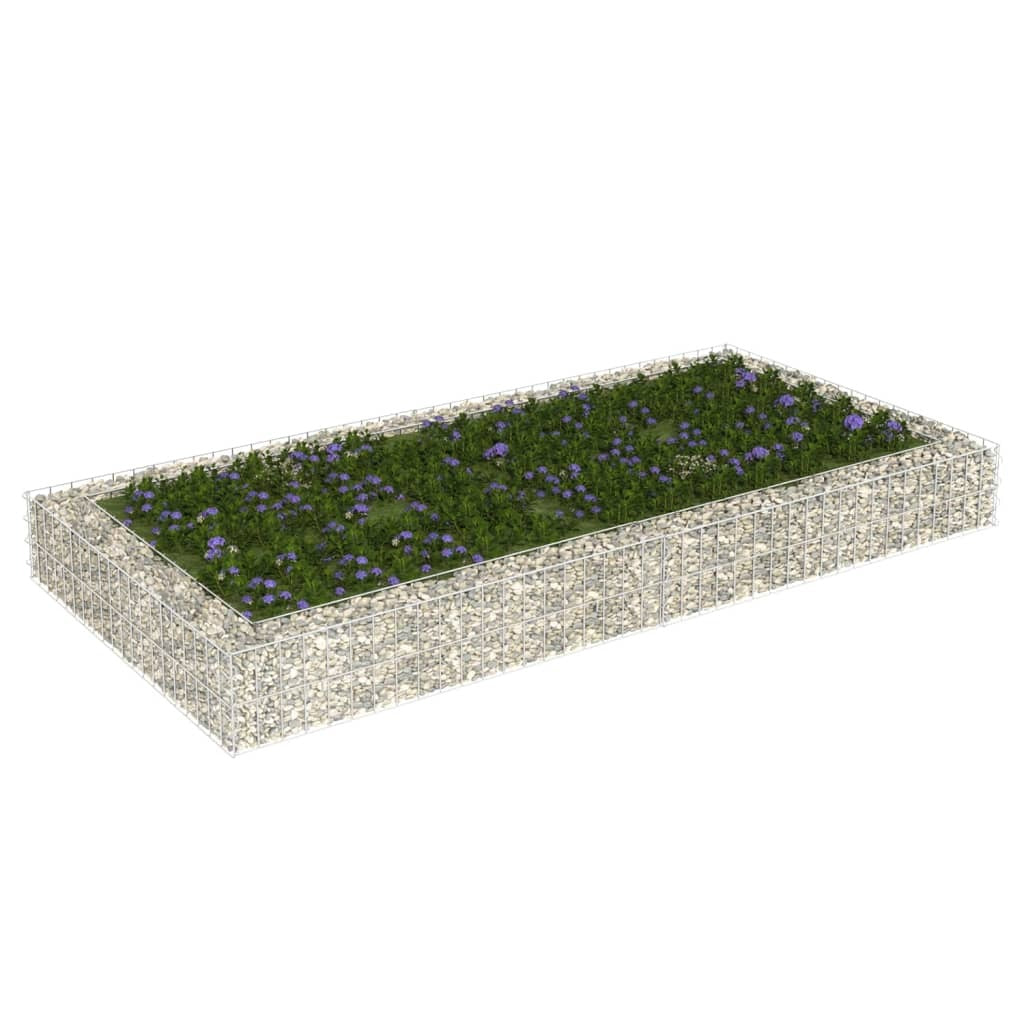 Gabion Raised Bed Silver Galvanized steel Large Heavy Duty