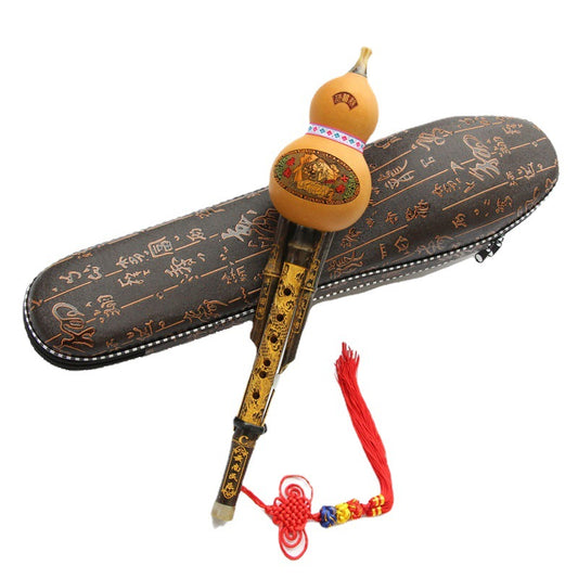 Model: Fallresistant C key five gift - Natural purple bamboo gourd silk c-adjusted b-adjusted adult children student beginner musical instrument