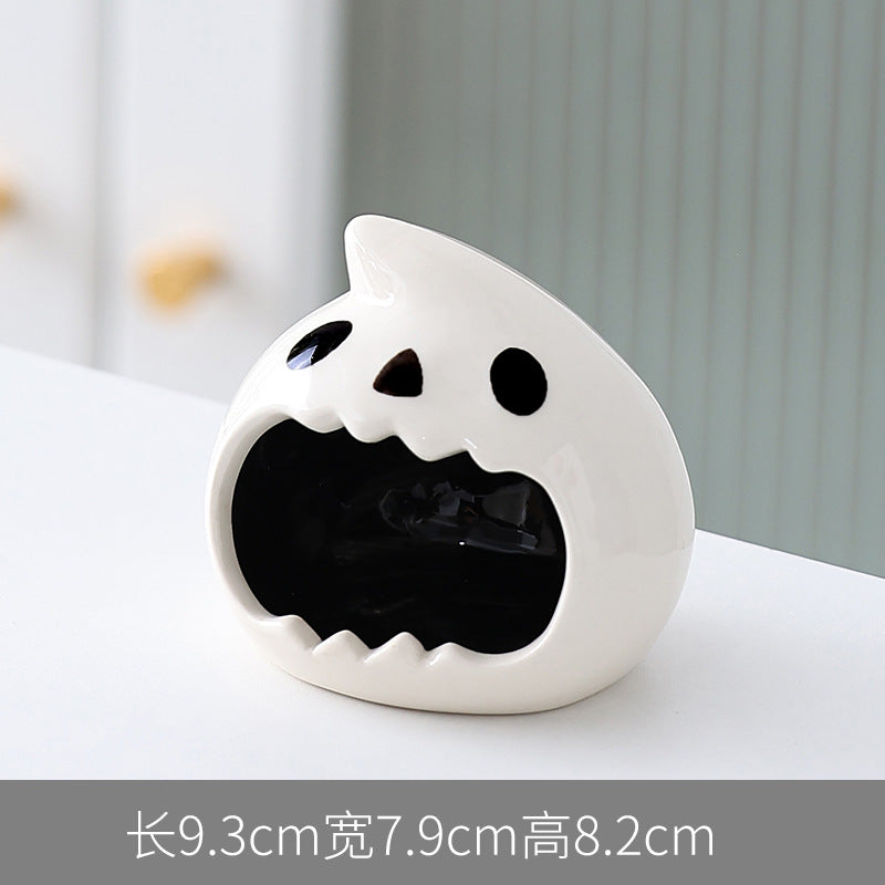 Cute Halloween ghost thickened ashtray by ClaudiaG Home, featuring a spooky ghost design in a durable ceramic material.