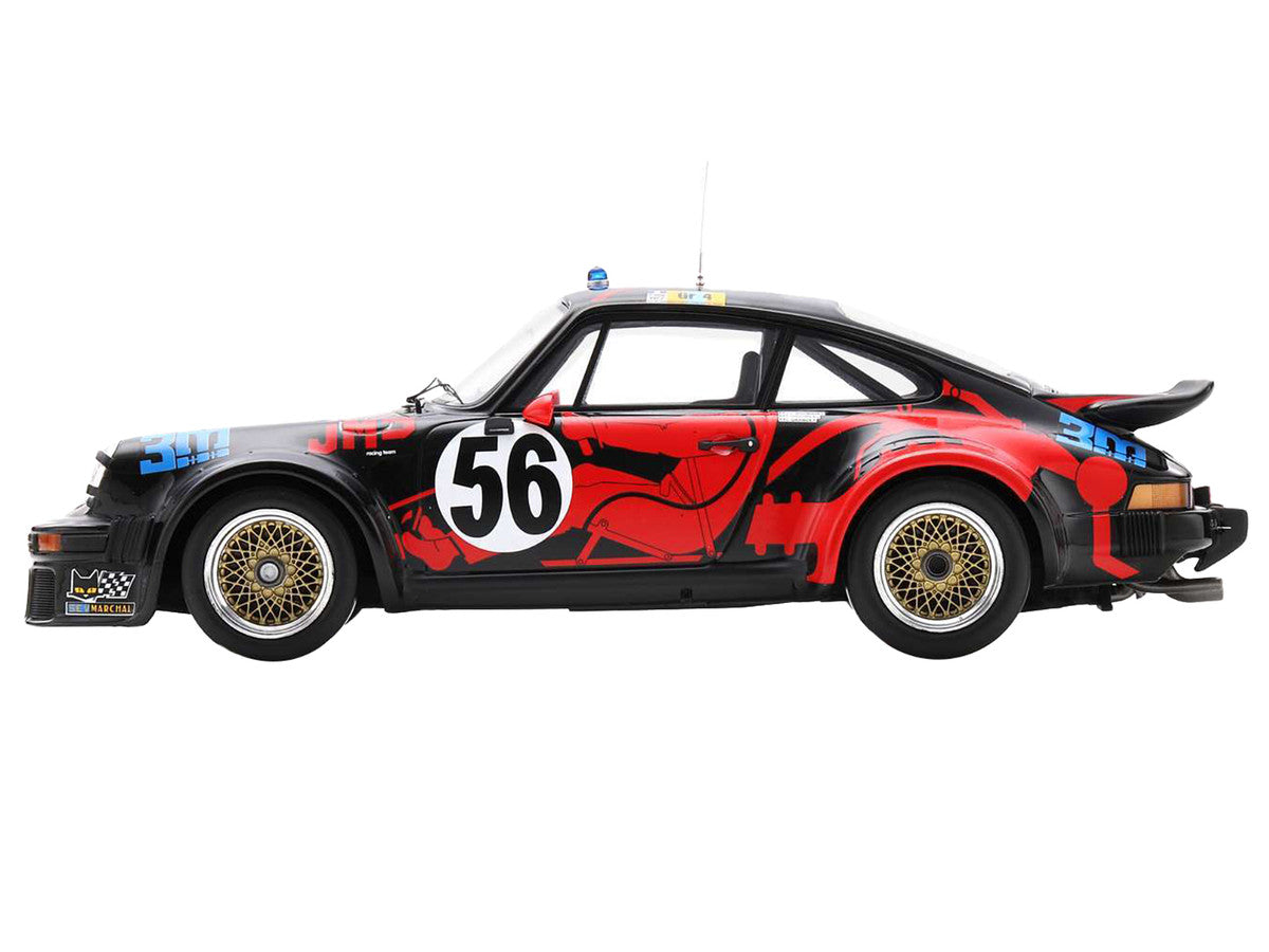 Porsche 934 #56 Jean-Louis Bousquet - Cyril Grandet - Philippe Dagoreau "JMS Racing-ASA Cachia" "24 Hours of Le Mans" (1977) with Acrylic Display Case 1/18 Model Car by Spark-1