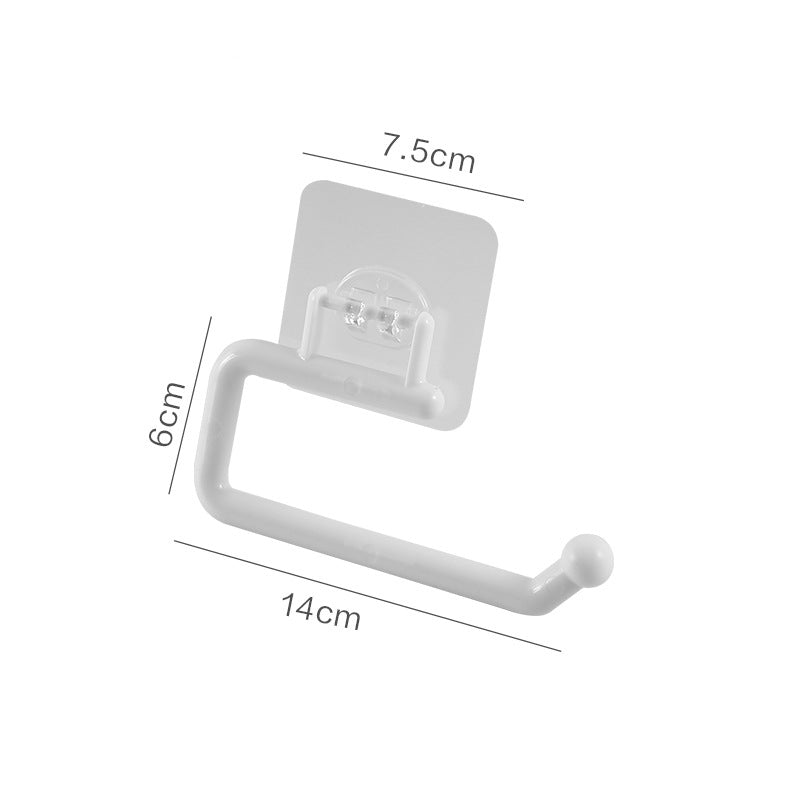Punch-Free Kitchen Special Paper Towel Rack Roll Paper Rack Hanger Plastic Wrap Storage Rack Toilet Paper Hook Rag Holder