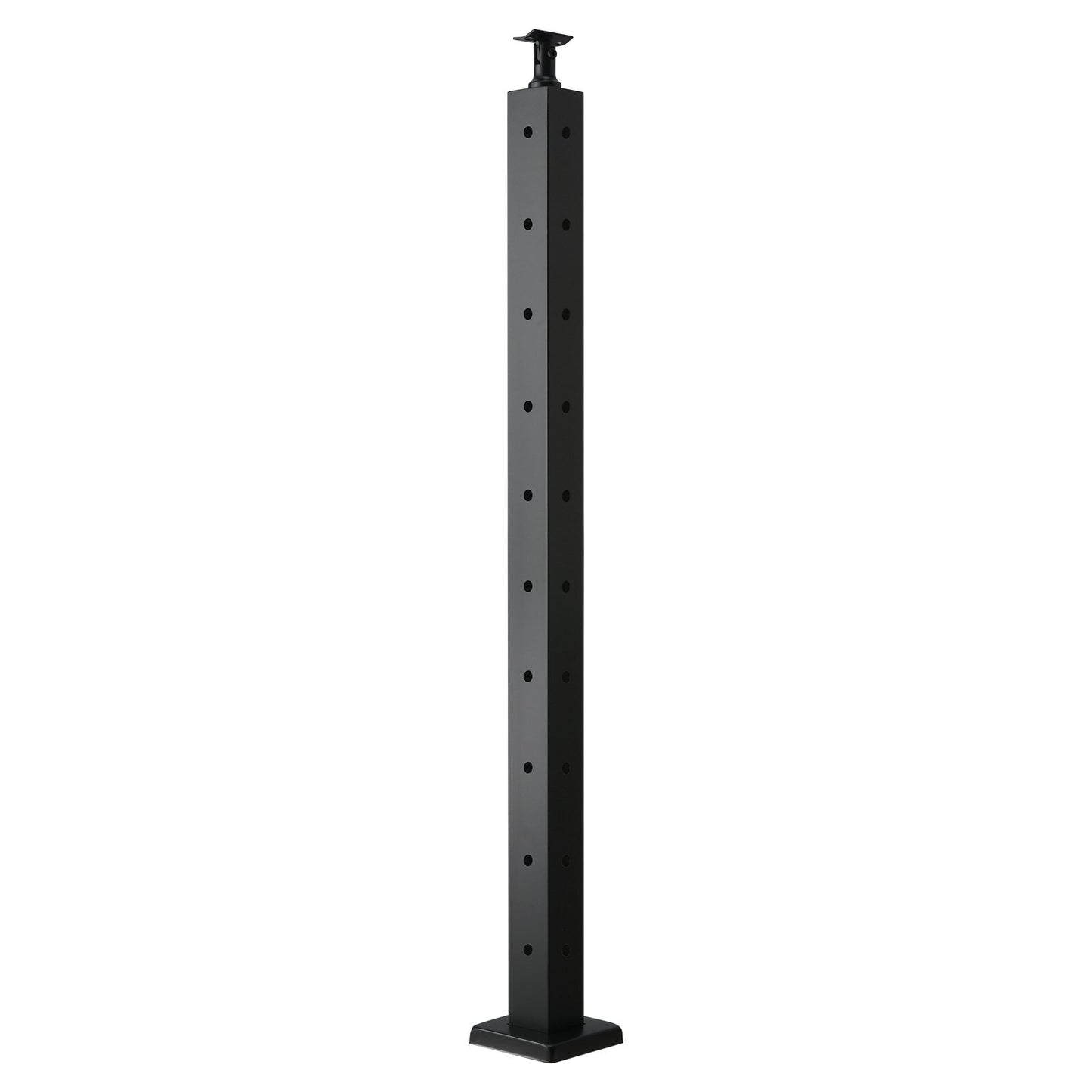 Cable Railing Post, 36x2x2 Inch Corner Railing Post, with L-Shaped Pre-Drilled Holes, Stainless Steel Cable Rail Post with Horizontal and Curved Bracket, 1-Pack, Black, 1JZLGZXHS914ZPBNY001V0 - American Smart