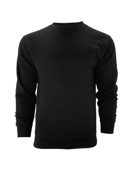 Venley Weighted Men's Black Crew Neck Fleece-0