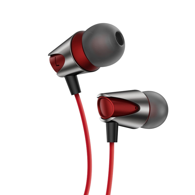 KUULAA Earphones with Microphone Wired Earbuds in Ear Deep Bass 3.5mm Jack for iPhone 6 5 Xiaomi Samsung Huawei Fone De ouvido