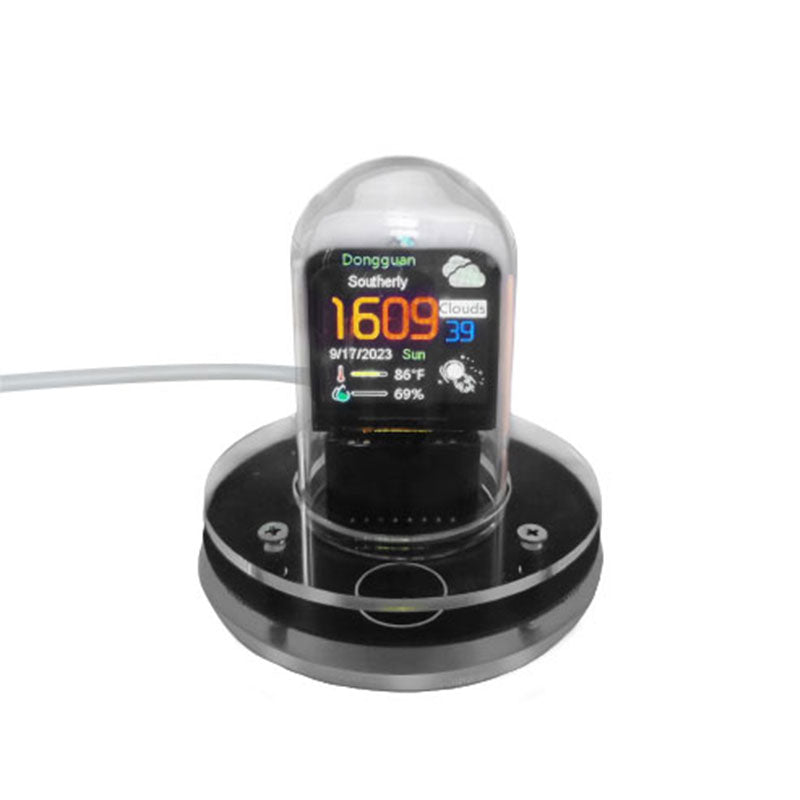 Intelligent Glow Tube Networking Weather Alarm Clock Temperature and Humidity Display Intelligent Desktop Decoration
