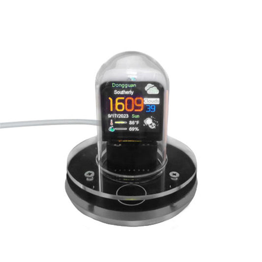 Intelligent Glow Tube Networking Weather Alarm Clock Temperature and Humidity Display Intelligent Desktop Decoration