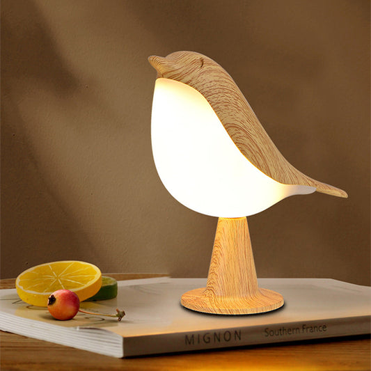 Creative Magpie Aromatherapy Lamp Car mounted Decorative Lamp Bedside Bird Night Lamp Three color Touch Charging Atmosphere Table Lamp