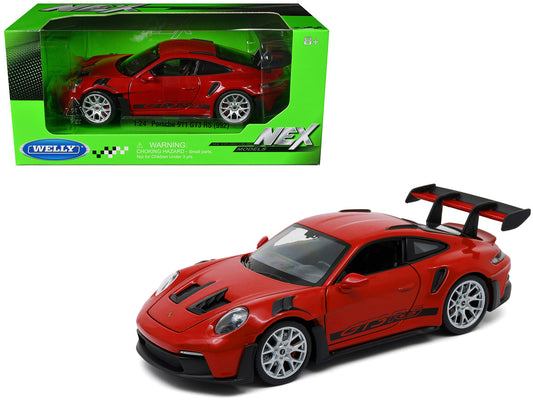 Porsche 911 GT3 RS (992) Red "NEX Models" Series 1/24 Diecast Model Car by Welly-0