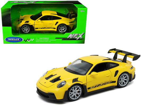 Porsche 911 GT3 RS (992) Yellow "NEX Models" Series 1/24 Diecast Model Car by Welly-0