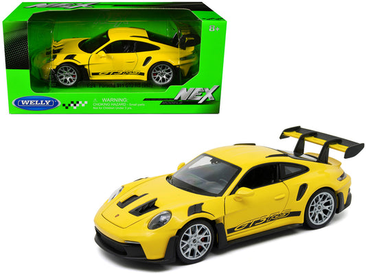 Porsche 911 GT3 RS (992) Yellow "NEX Models" Series 1/24 Diecast Model Car by Welly-0