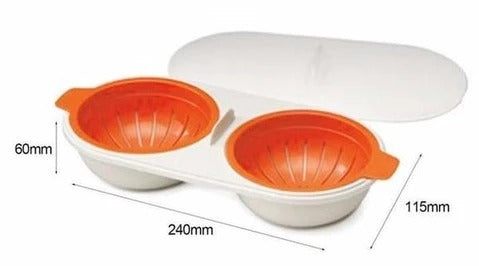 Color: Oranget - Microwave oven, egg cup, food grade steamed egg