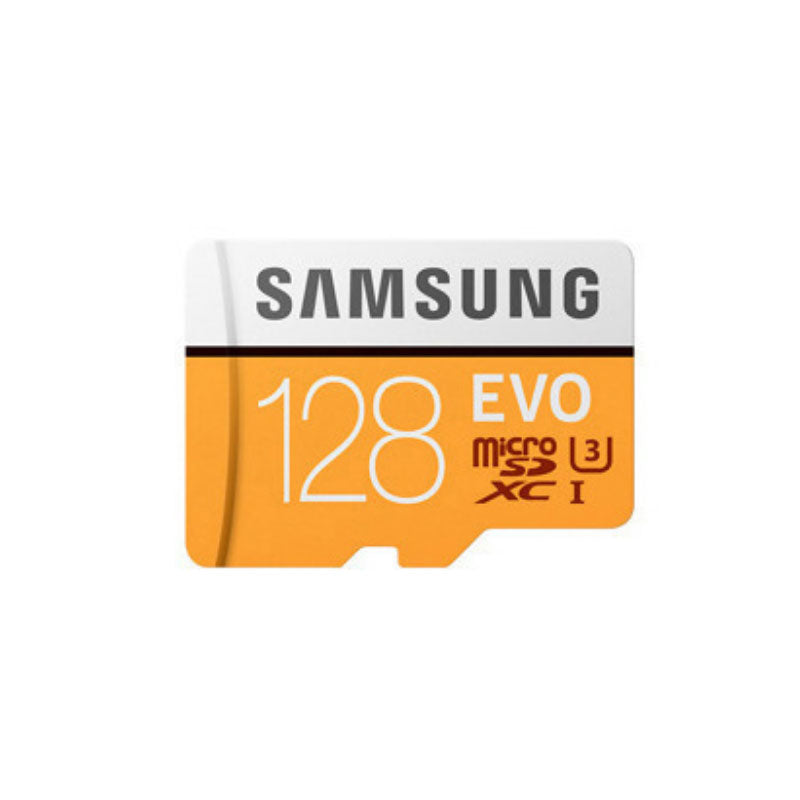 Samsung EVO+ 32GB micro SDHC memory card with Class 10 UHS-I speed and SDXC compatibility, shown with the card's label.