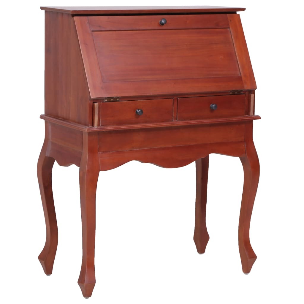 Secretary Desk Brown Solid mahogany wood 30.7 x 16.5 x 40.6 in