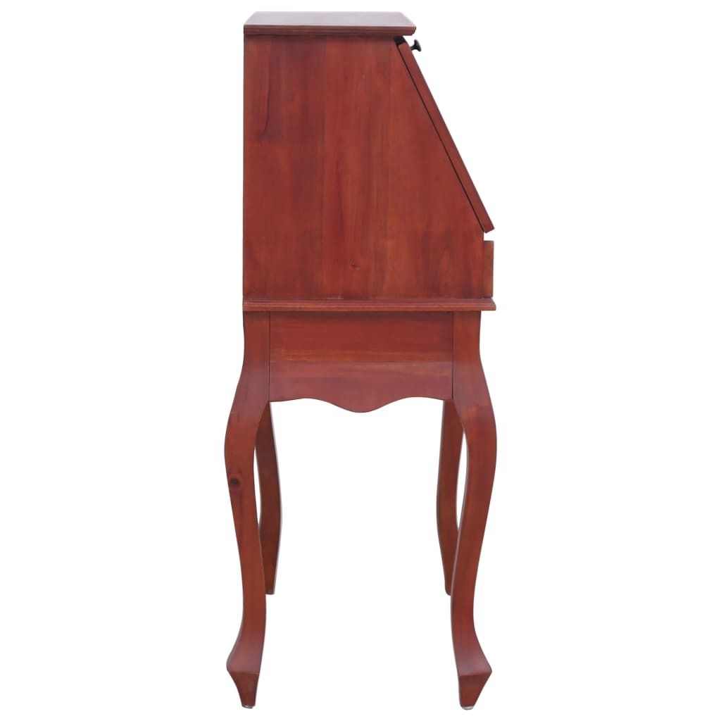 Secretary Desk Brown Solid mahogany wood 30.7 x 16.5 x 40.6 in