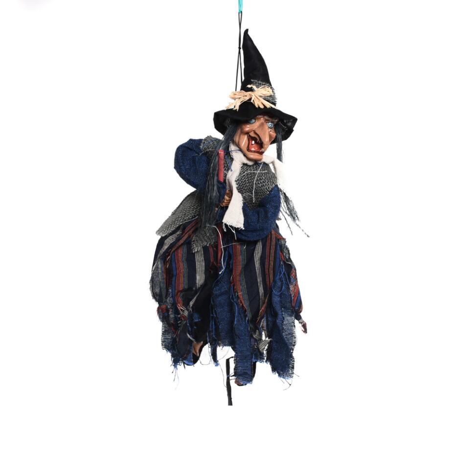 Electric Horror Toys Hanging  Halloween Eyes Glowing Screaming Witch Pendant Ghost