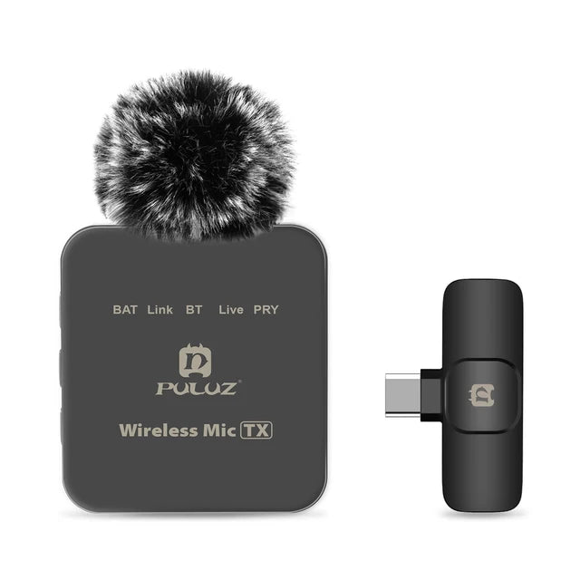 eprolo wireless lavalier microphone for mobile phones, outdoor live recording, noise reduction, 1-to-2 wireless microphone system
