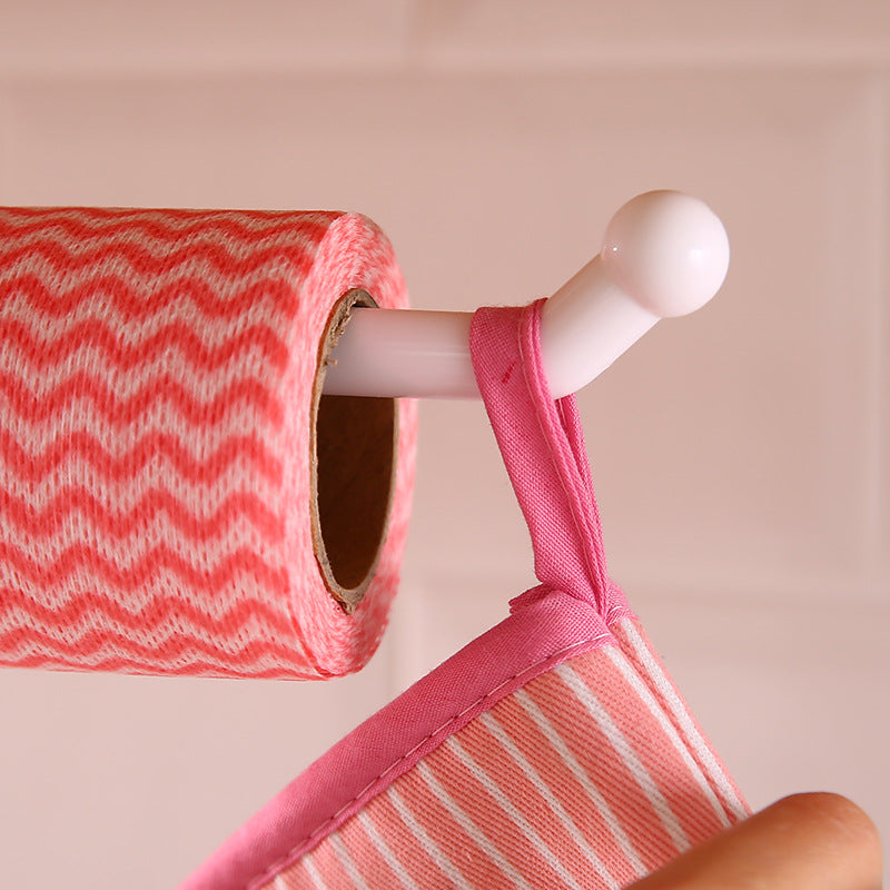 Punch-Free Kitchen Special Paper Towel Rack Roll Paper Rack Hanger Plastic Wrap Storage Rack Toilet Paper Hook Rag Holder