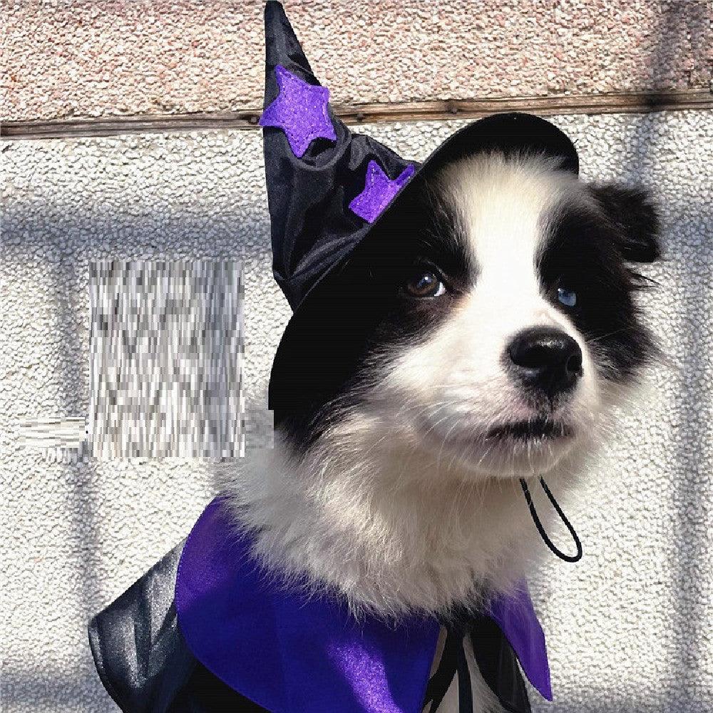 Enchanting Pet Halloween Wizard Costume Set-0