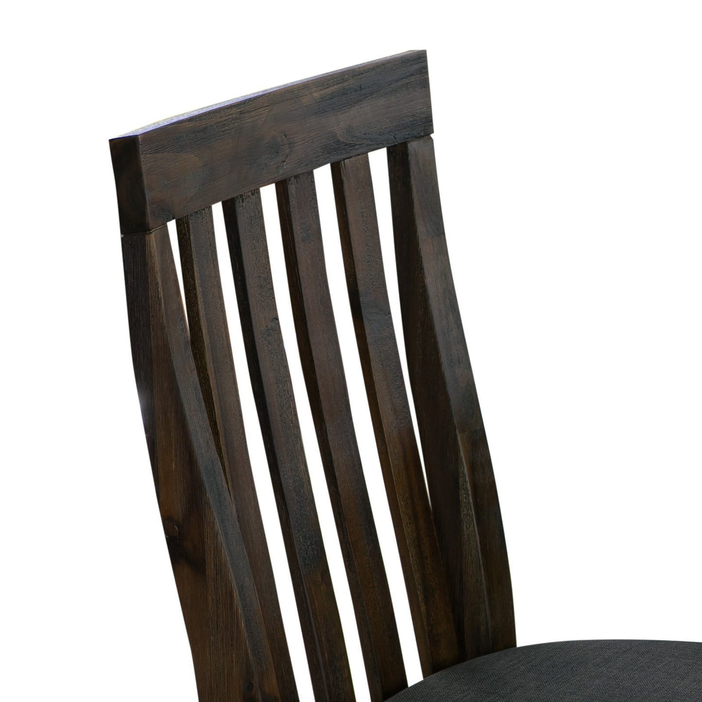 2x Wooden Frame Leatherette in Solid Wood Acacia & Veneer Dining Chairs in Chocolate Colour-4