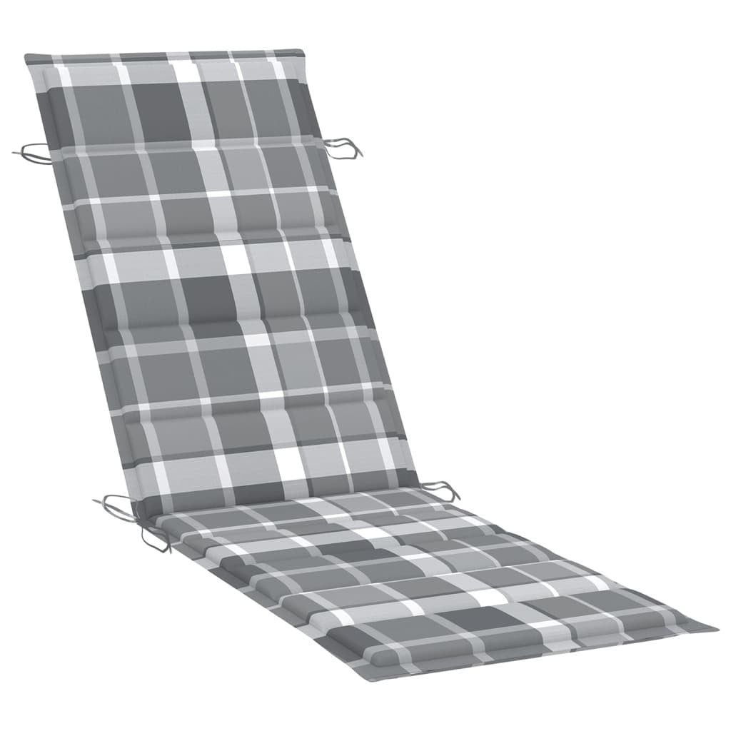 Sun Loungers 2 pcs with Cushions Solid Acacia Wood