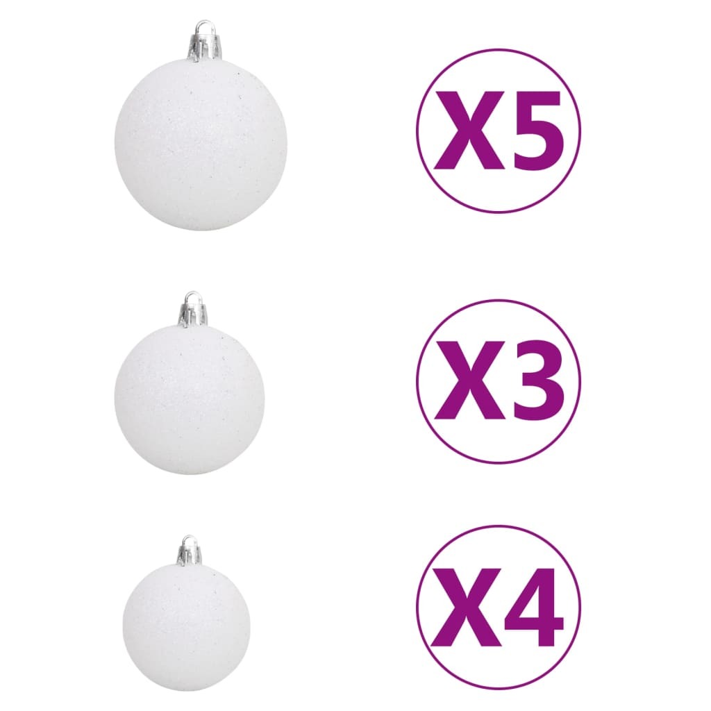 Christmas Tree White PVC 70.9 in Ornaments Fake Christmas Tree