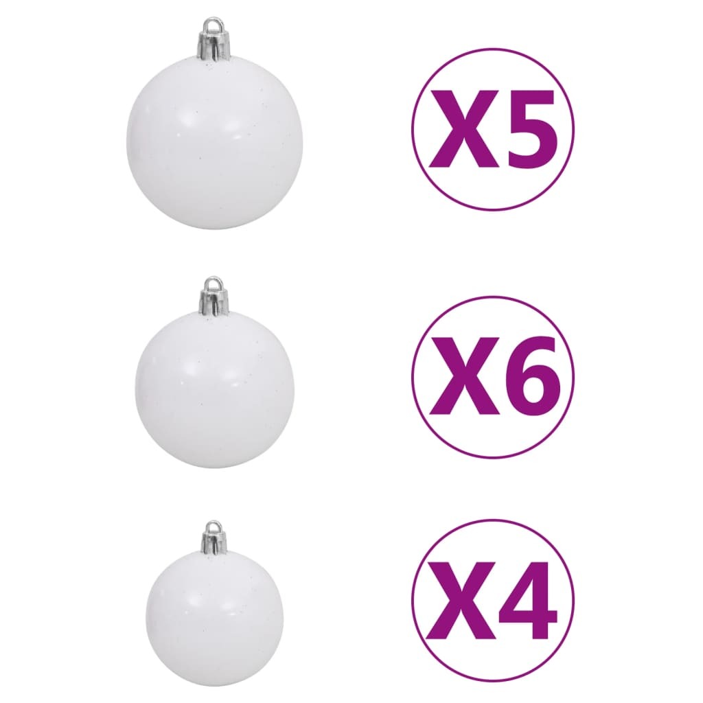 Christmas Tree White PVC 70.9 in Ornaments Fake Christmas Tree