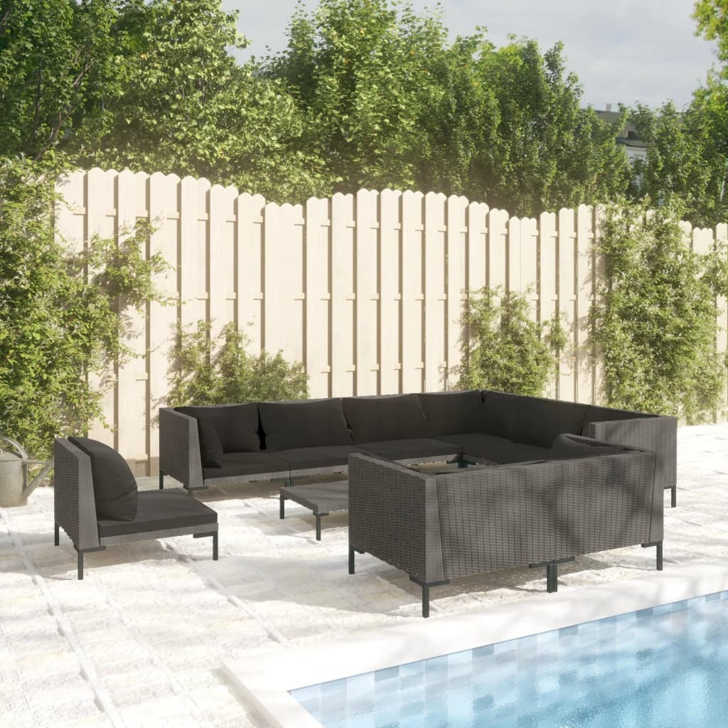 Garden Lounge Set Dark Grey