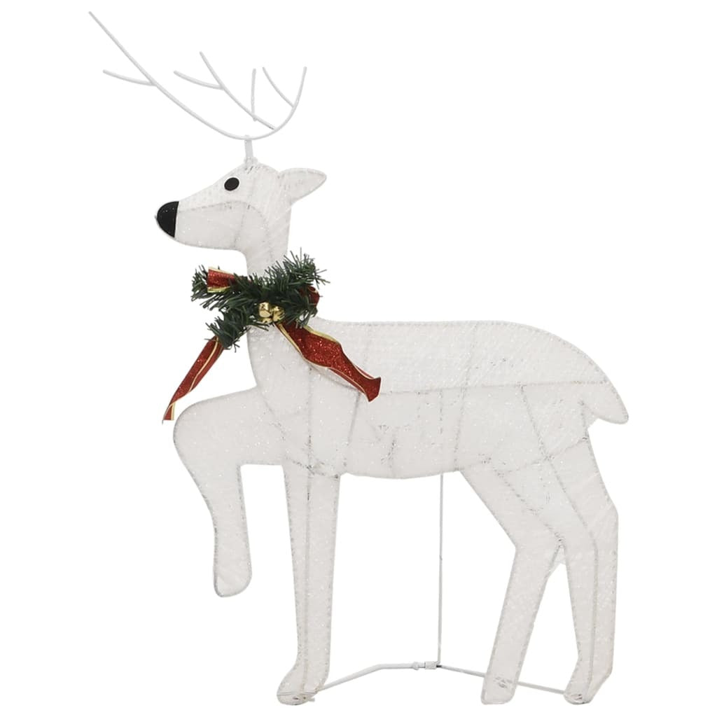 American Smart reindeer and sleigh Christmas outdoor decoration with 100 white LED lights for holiday festive display.