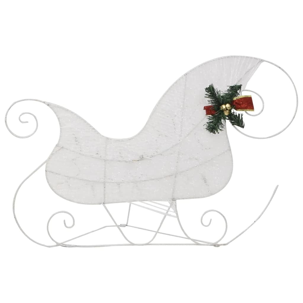 American Smart Reindeer and sleigh Christmas decoration with 100 white LED lights for outdoor seasonal holiday display.
