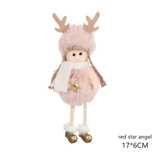format: Pink A - Christmas angel plush pendant