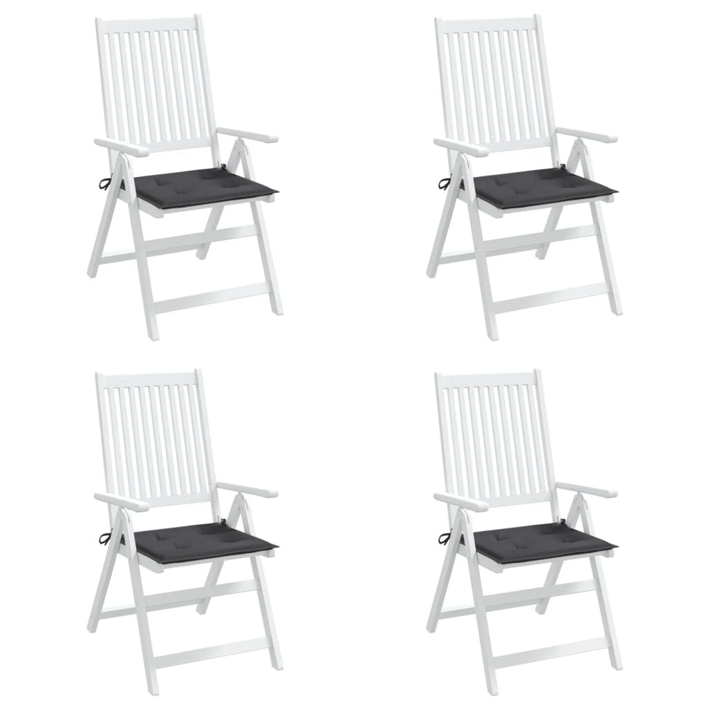 Set of four anthracite garden chair cushions made of Oxford fabric, 19.7x19.7 inches, by American Smart.